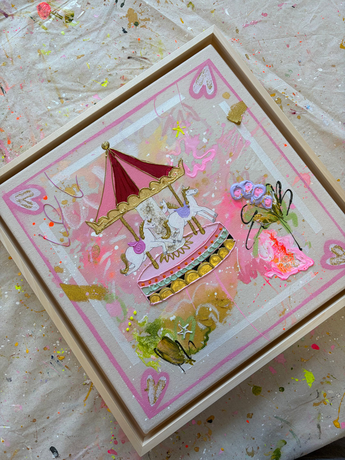 Originalkunstwerke „ a 💜💙🩷 carousel Story“