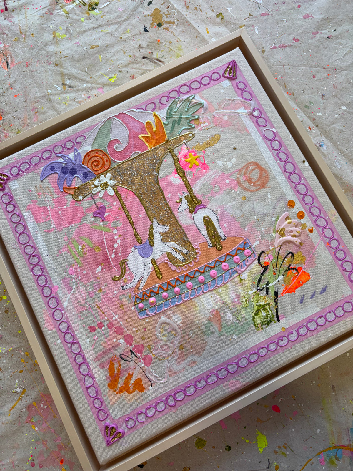 Originalkunstwerke „ a 💜💙🩷 carousel Story“