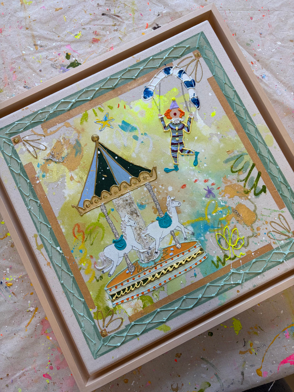 Originalkunstwerke „ a 💜💙🩷 carousel Story“