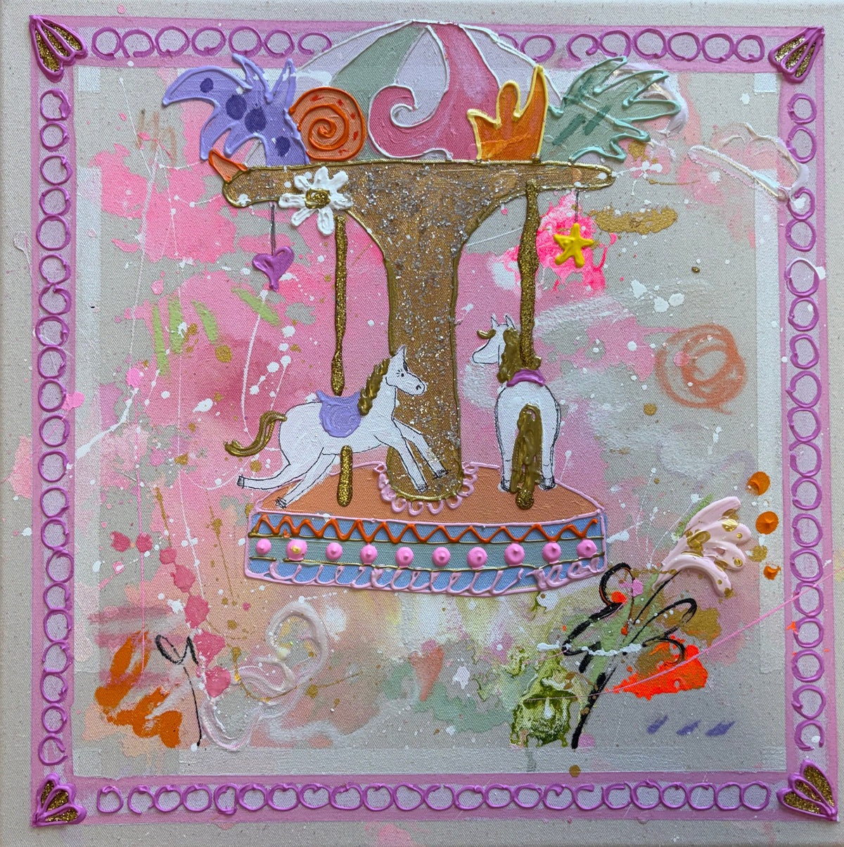 Originalkunstwerke „ a 💜💙🩷 carousel Story“