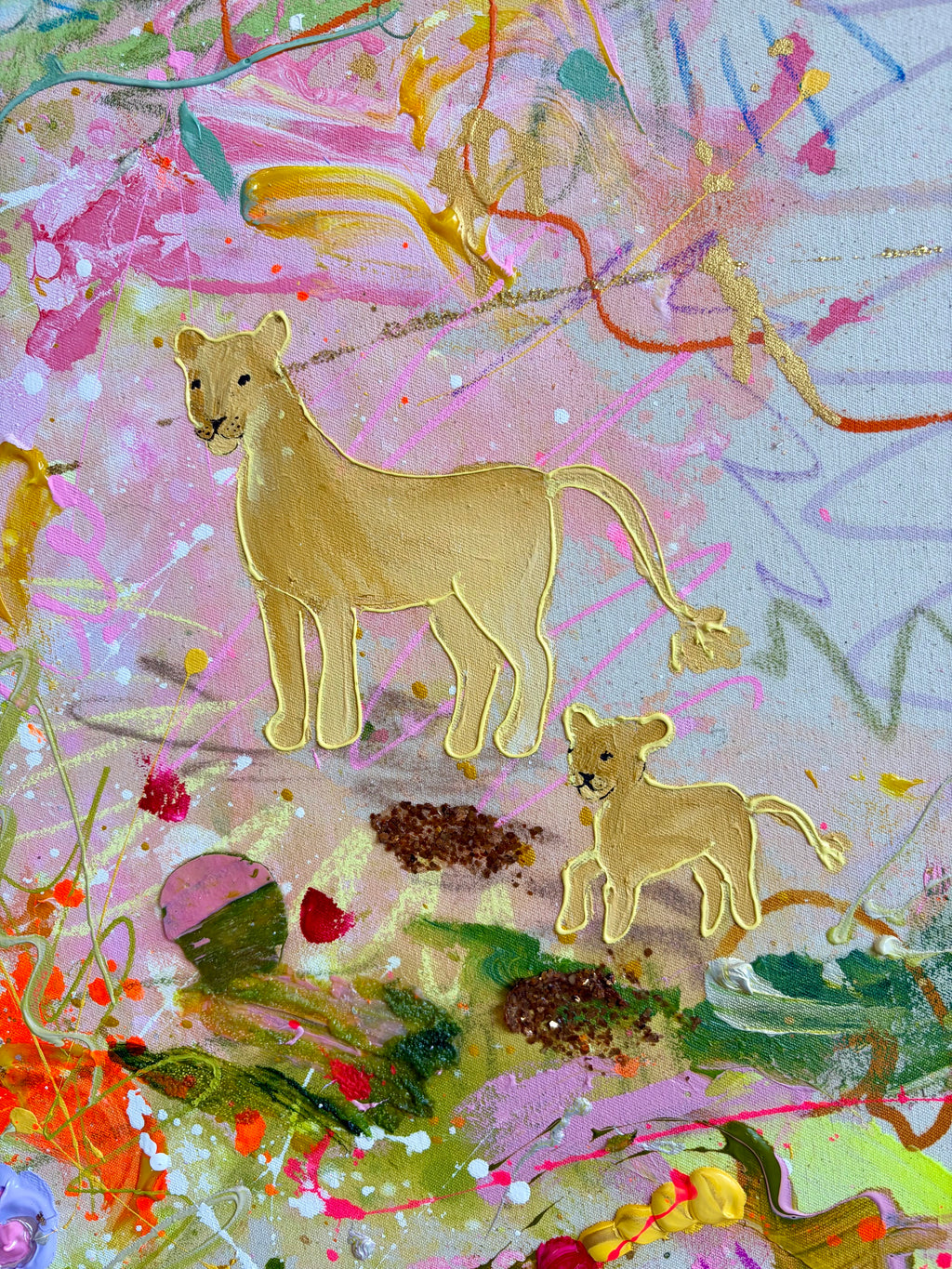 Originalkunstwerk "Golden Safari Stories"
