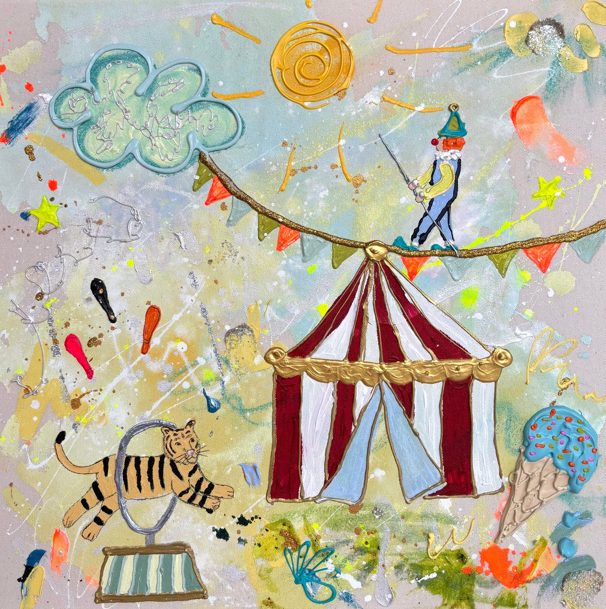 Fine Art Kunstprint " a mini circus adventure story "